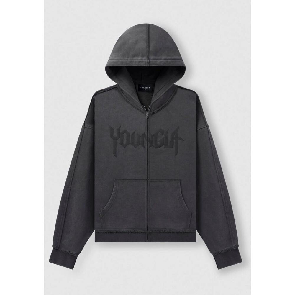 Men's YoungLA 5009 MidnightCollectionHoodie NWT XL WashedChar - Picture 8 of 9